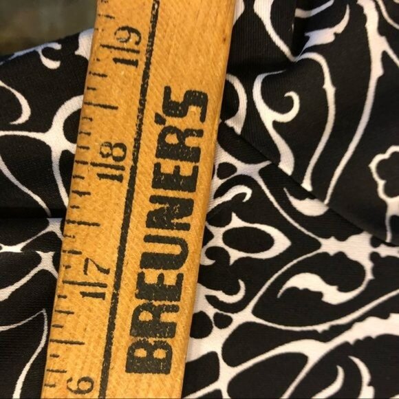 Tahiti long sleeve black white v-neck shirt polyester blend bunched medium READ - Picture 7 of 8